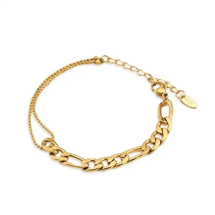 Stainless steel bracelet with 18k gold plated Fusion