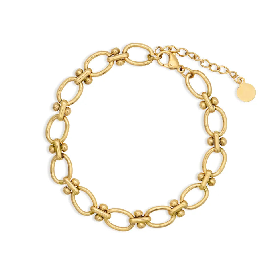 Stainless steel bracelet with 18k gold plating Luxury