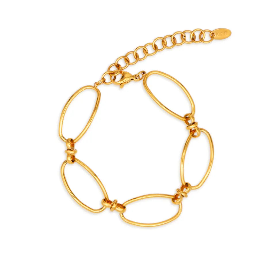 Stainless steel bracelet with 18k gold plating Chic