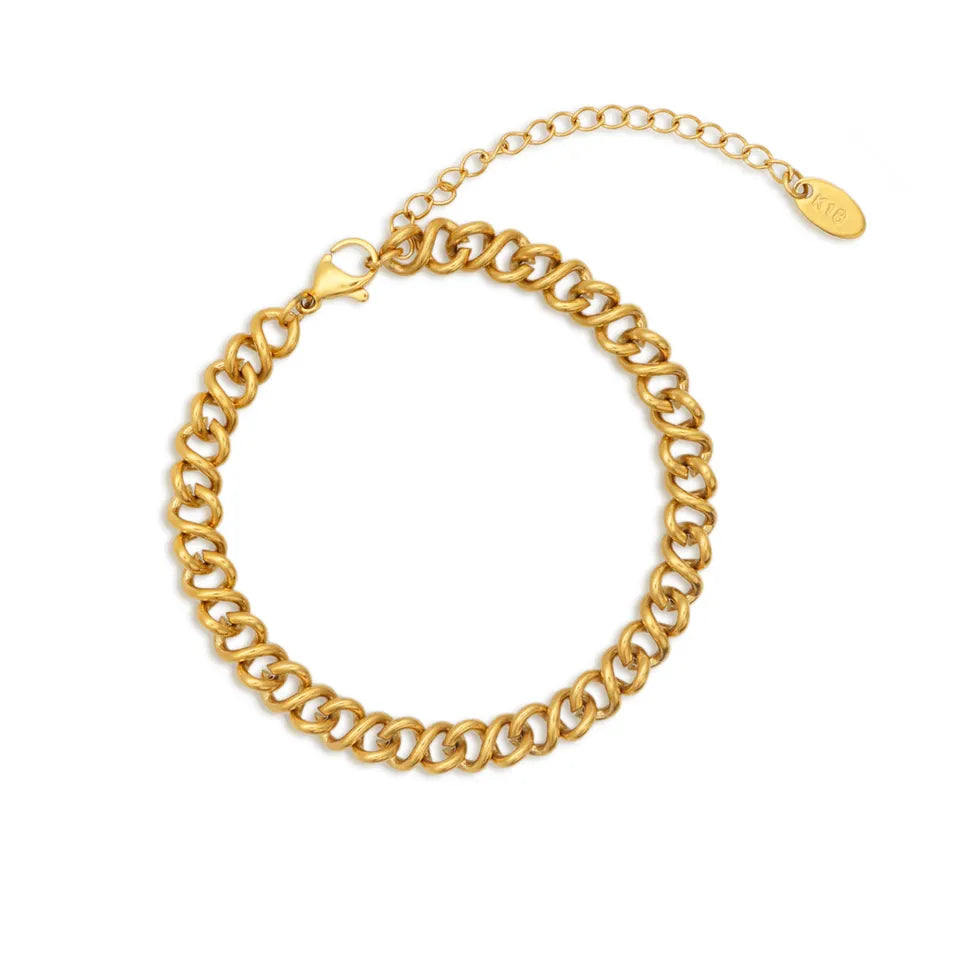 Stainless steel bracelet with 18k gold plating Strength