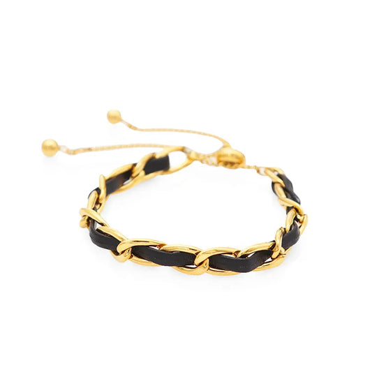 Fineness 18k gold plated stainless steel bracelet