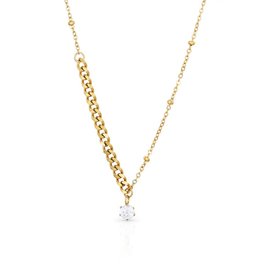 Stainless steel necklace with 18k gold plating Revival