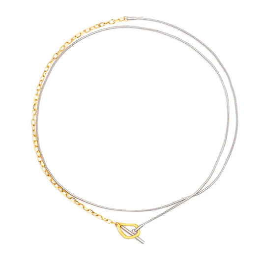 Stainless steel necklace with 18k gold plating Affection