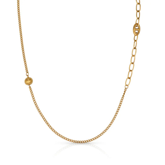 Stainless steel necklace with 18k gold plating Emotion