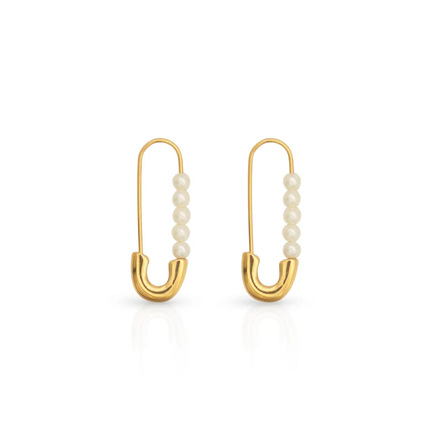 Stainless steel earrings with 18k gold plating Proximity