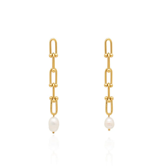 Victoria 18k gold plated stainless steel earrings