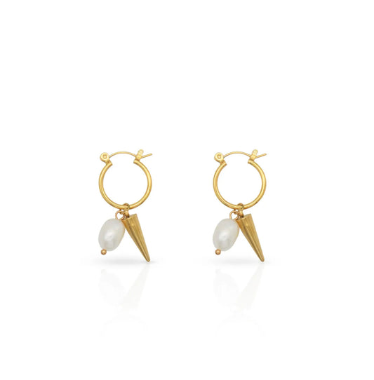 Stainless steel earrings with 18k gold plating Devotion