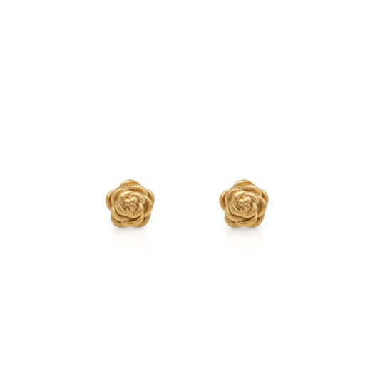 Stainless steel earrings with 18k gold plating Blossom