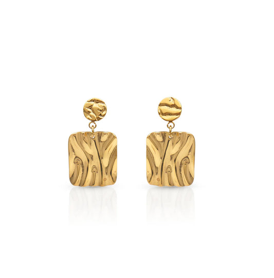 Stainless steel earrings with 18k gold plating Dream