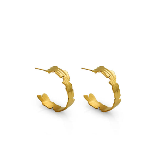 Stainless steel earrings with 18k gold plating Passion