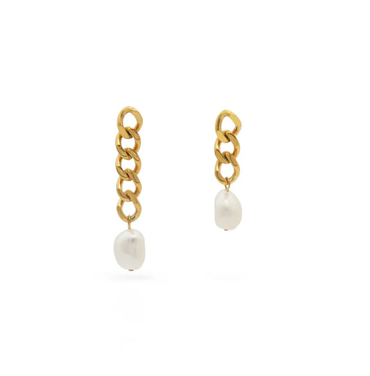 Stainless steel earrings with 18k gold plating Longing