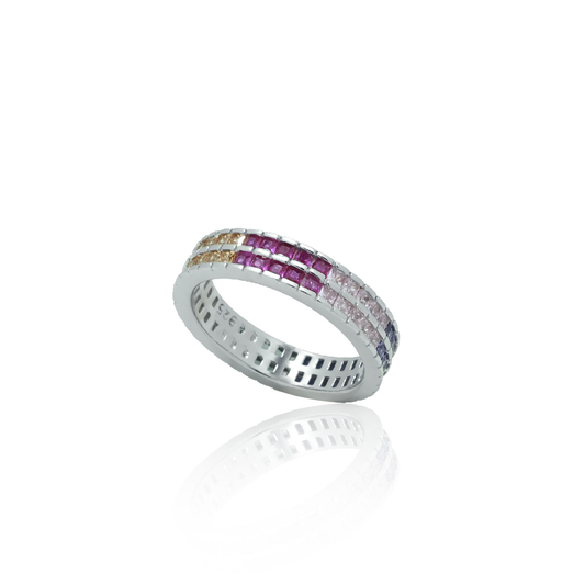 Color Eternity Silver Ring