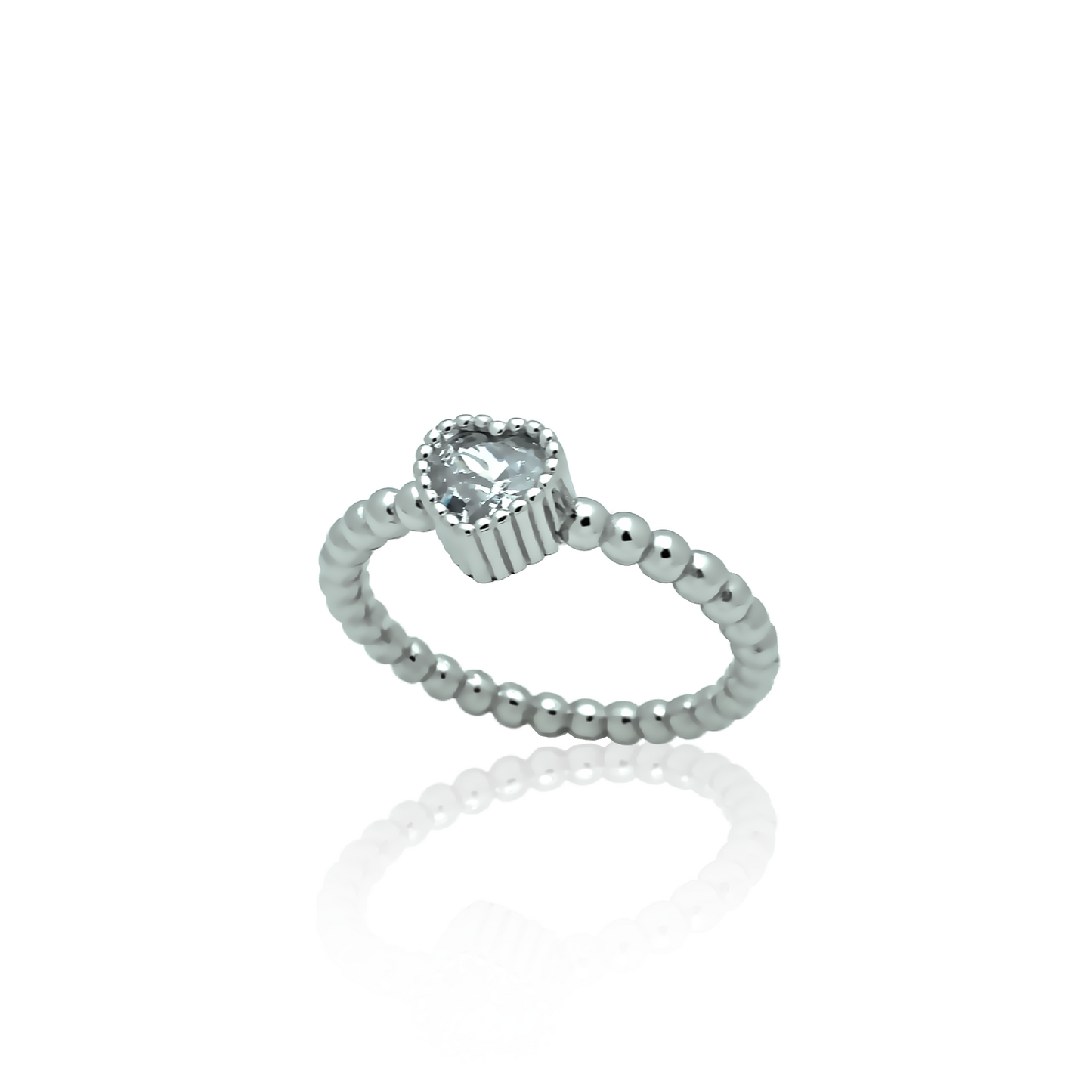 Silver Ring Classic Heart