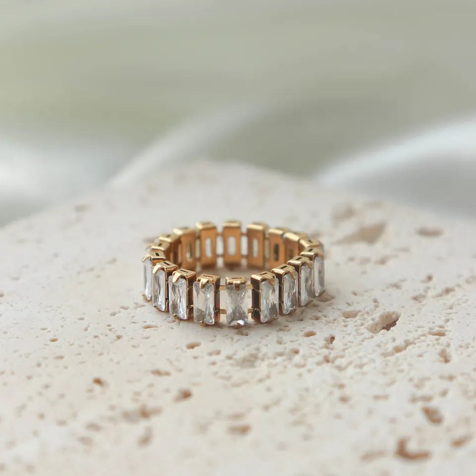 Stainless steel ring with 18k gold plating Sweetness