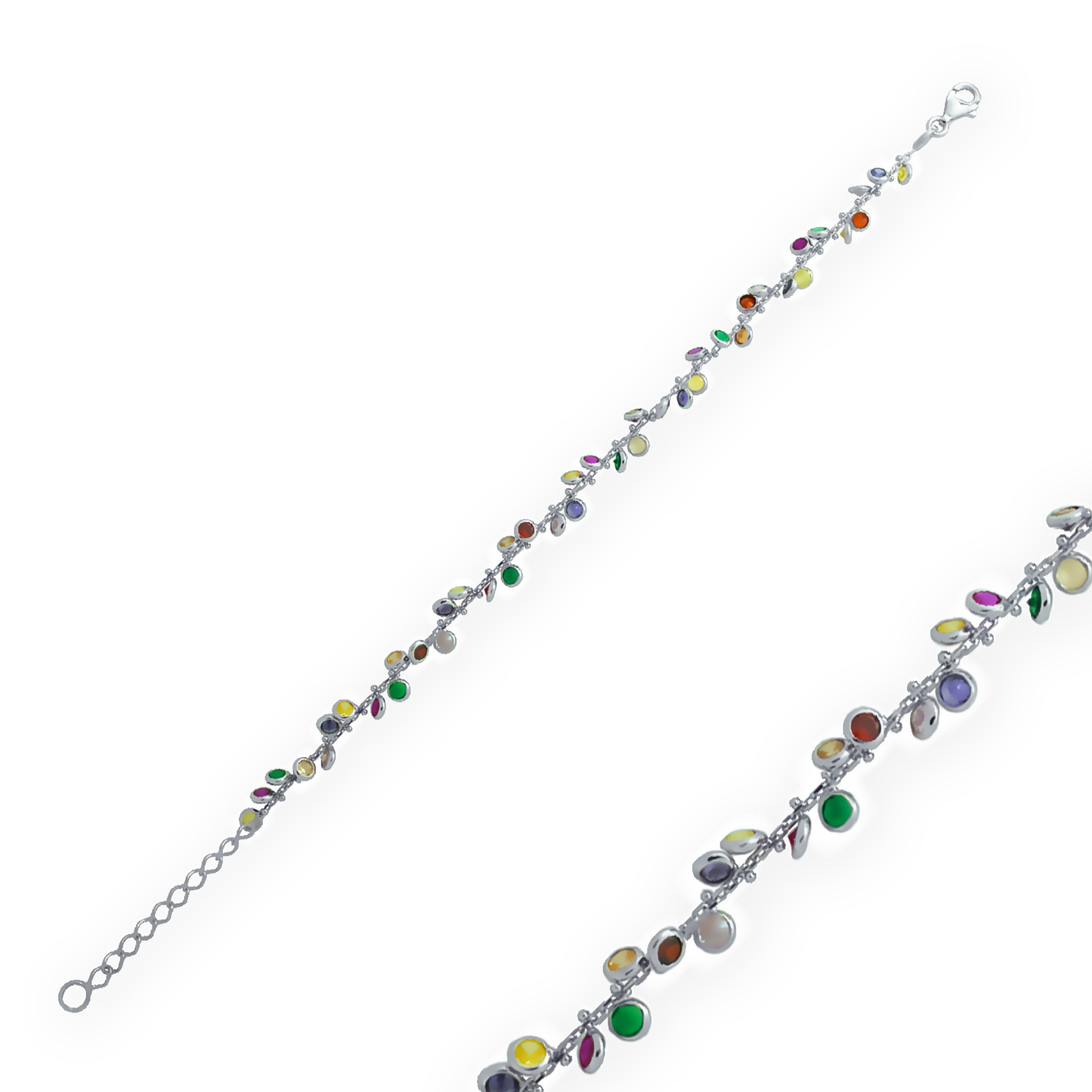 Silver bracelet Colorful femininity