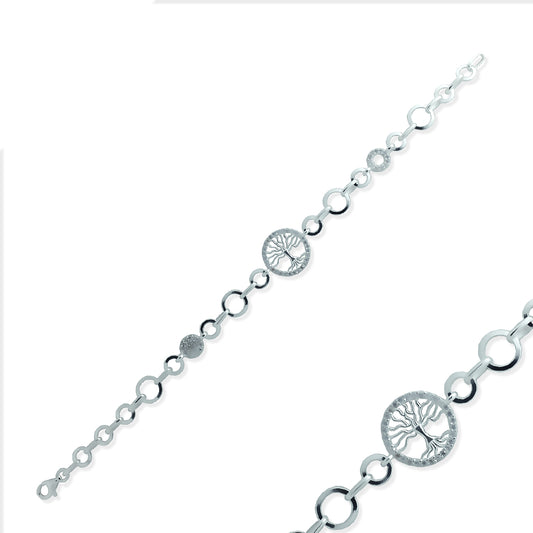 Silver bracelet Elegant tree