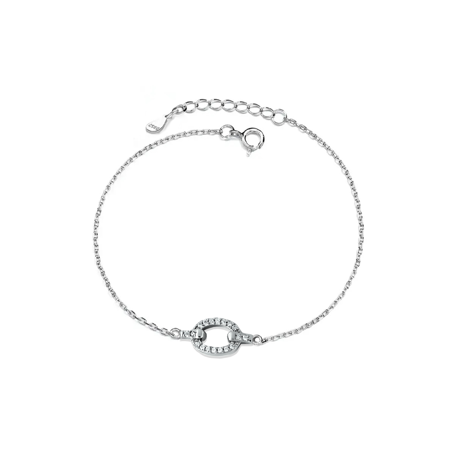 Crystal Grace Silver Bracelet