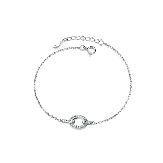 Crystal Grace Silver Bracelet