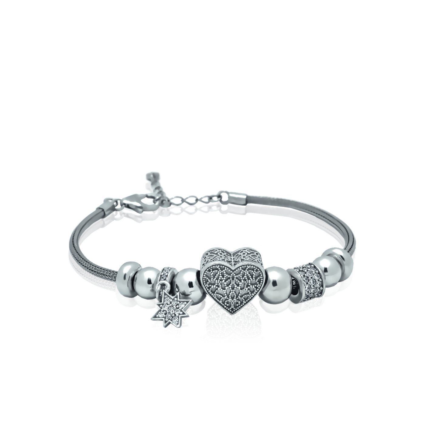 Silbernes Bettelarmband Love