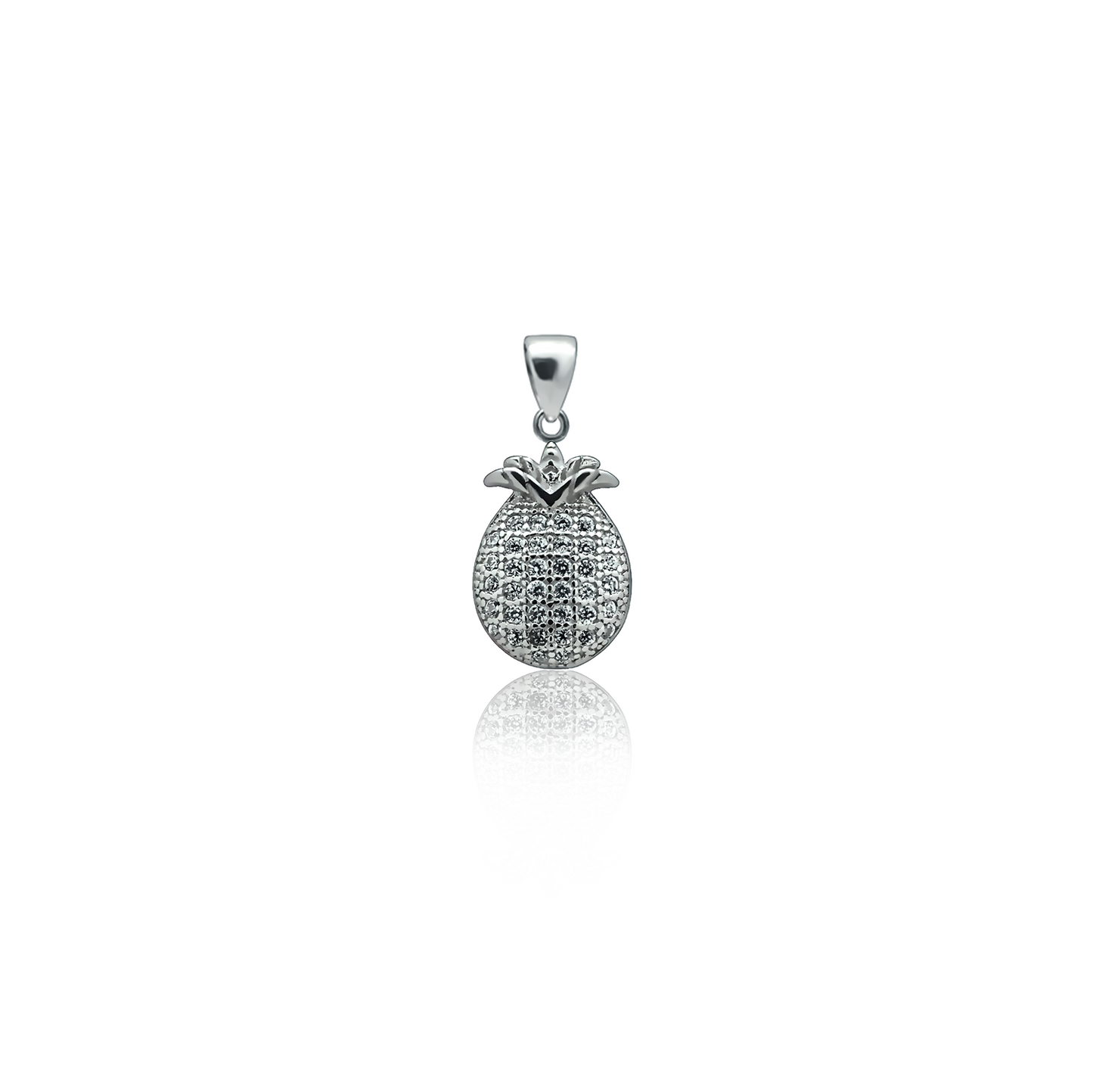 Silver pendant Crystal pineapple