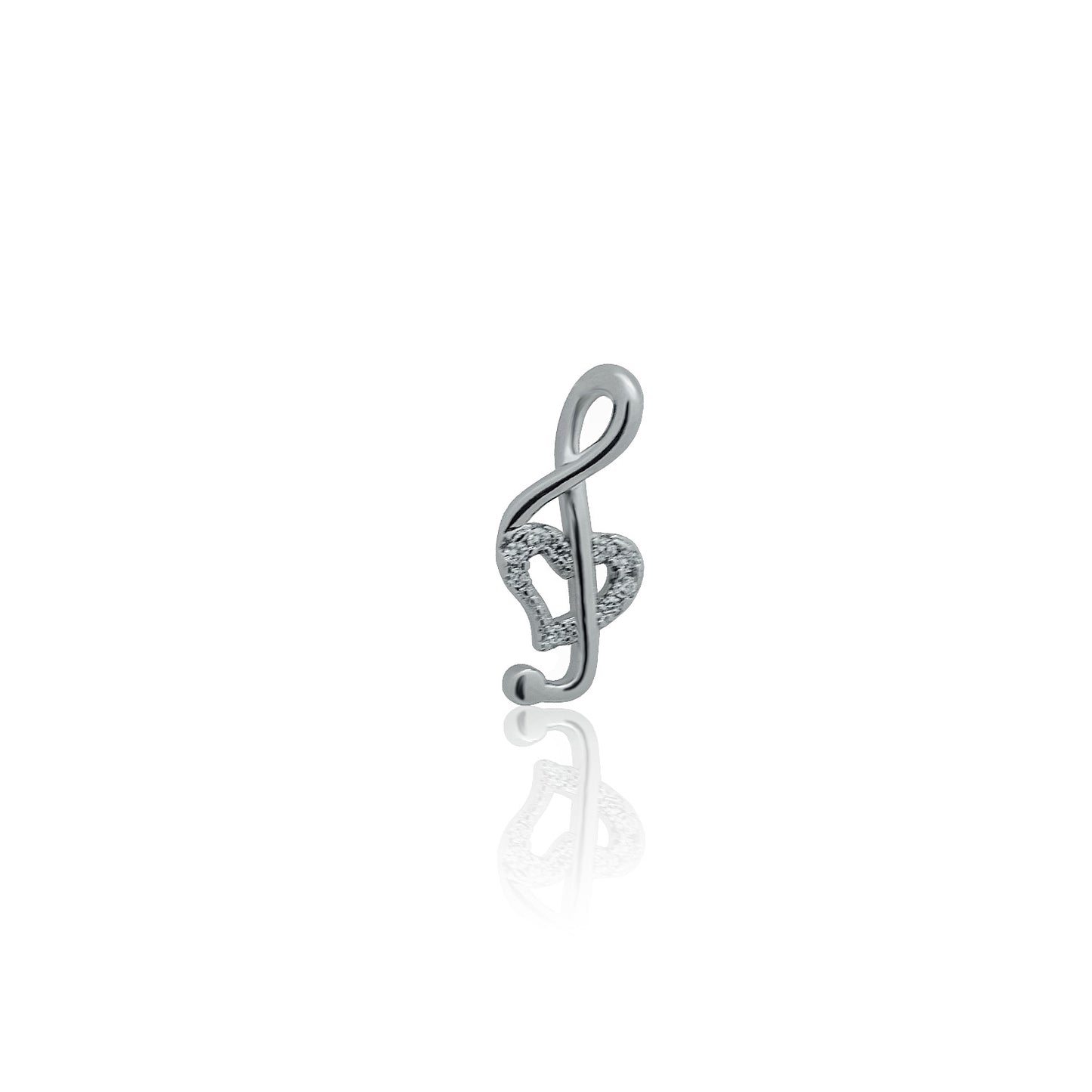 Silver Pendant Musical Heart