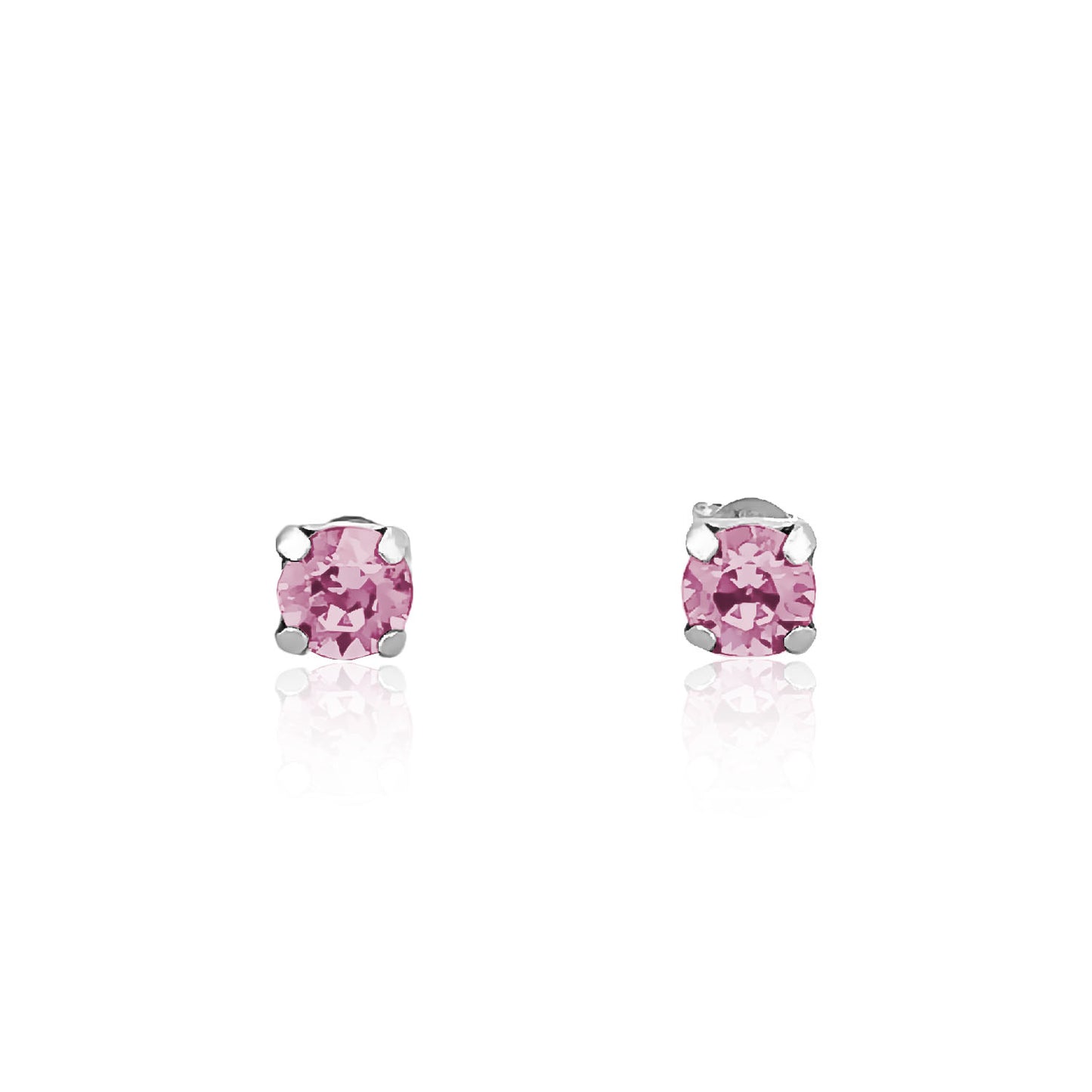 Swarovski CLASSIC SOLITAIRE rose silver earrings