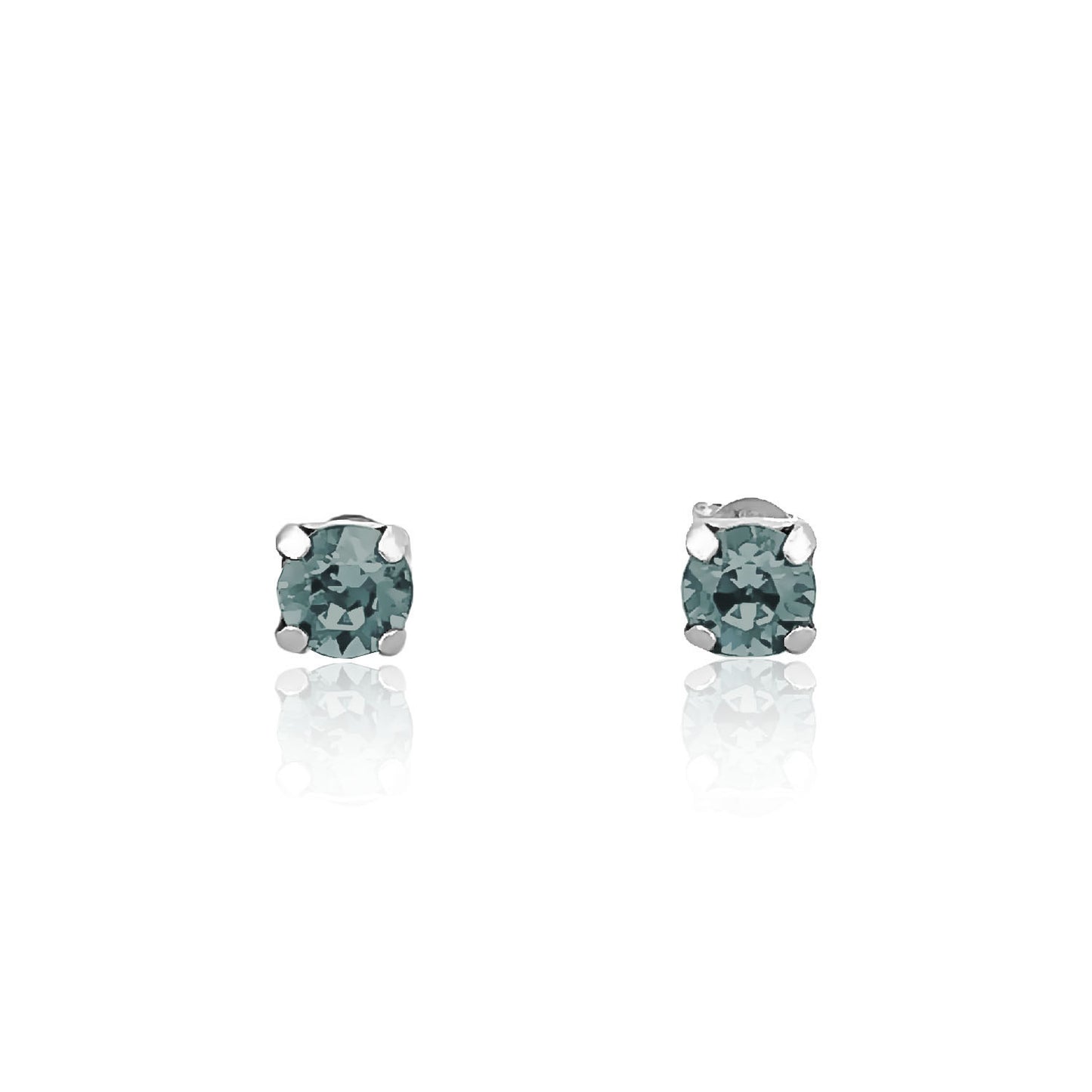 Swarovski CLASSIC SOLITAIRE gray silver earrings