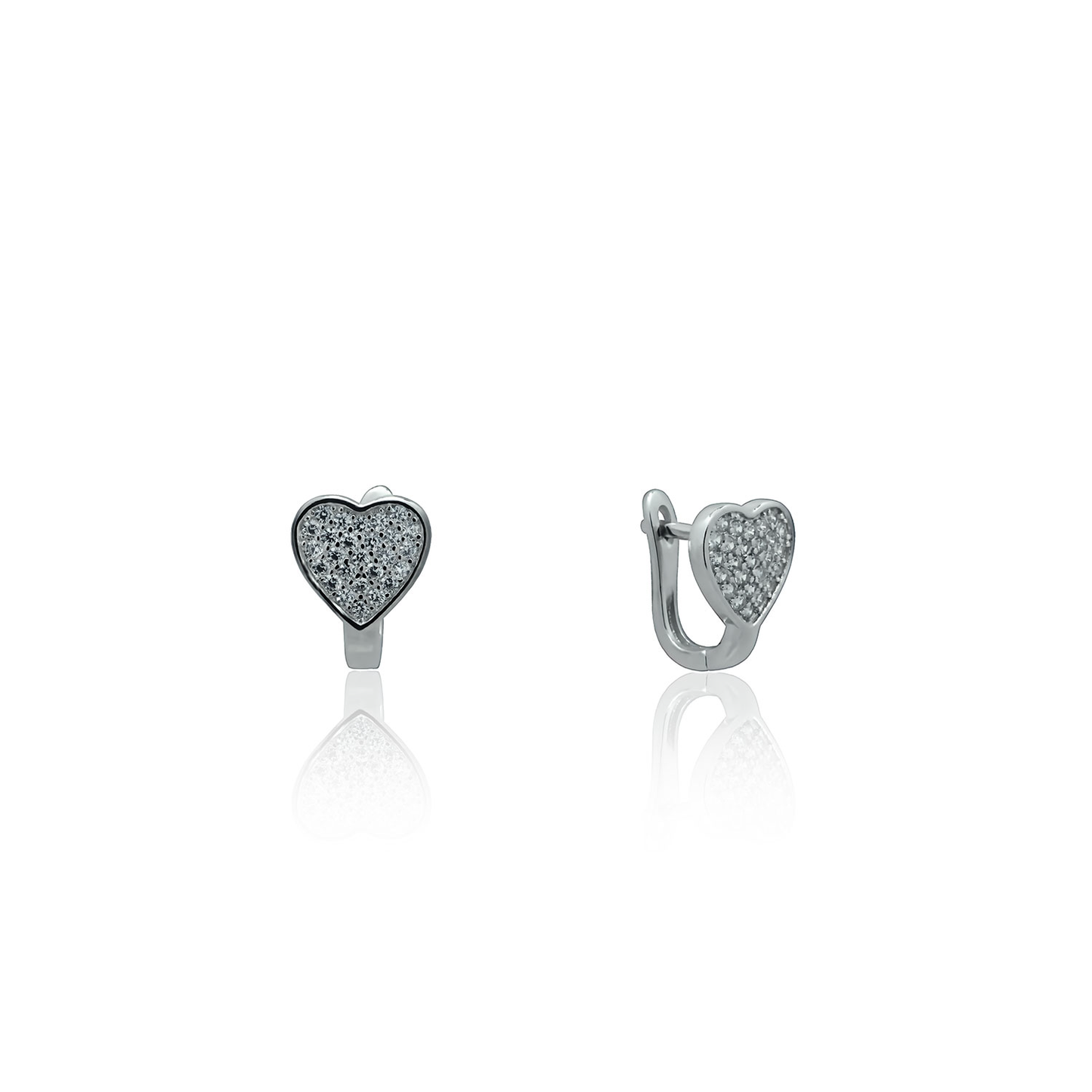 Silver earrings True love