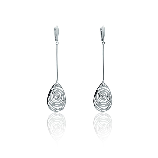 Silver drop earrings