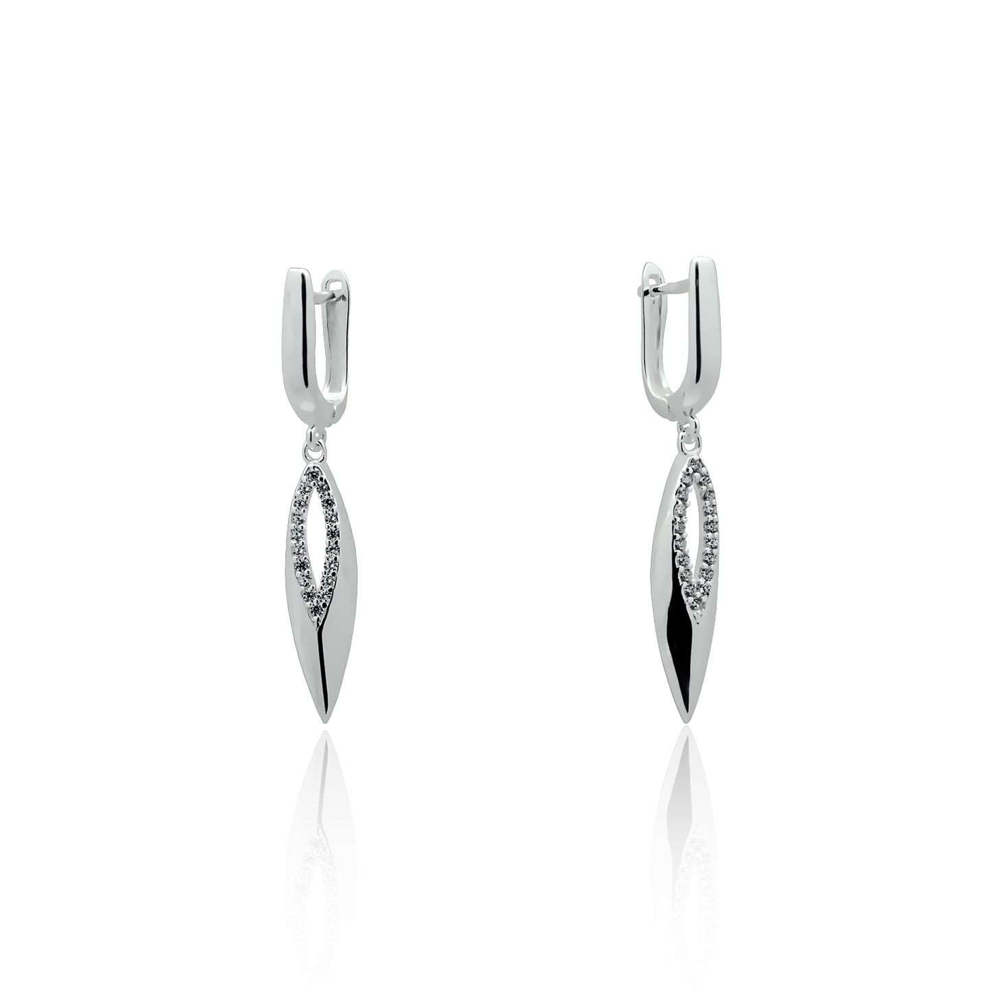 Silver earrings Spear