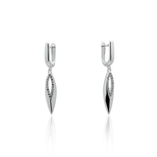 Silver earrings Spear