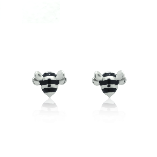 Silver earrings Bee