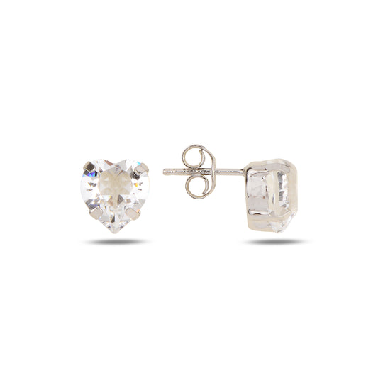 Swarovski BELLONA silver earrings with white rhodium and white crystal