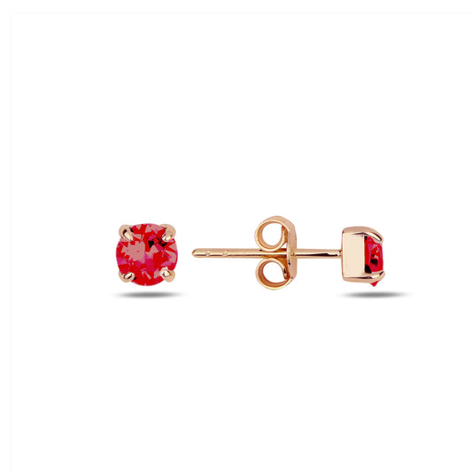 Swarovski CLASSIC BEAUTY rose gold and red crystal silver earrings