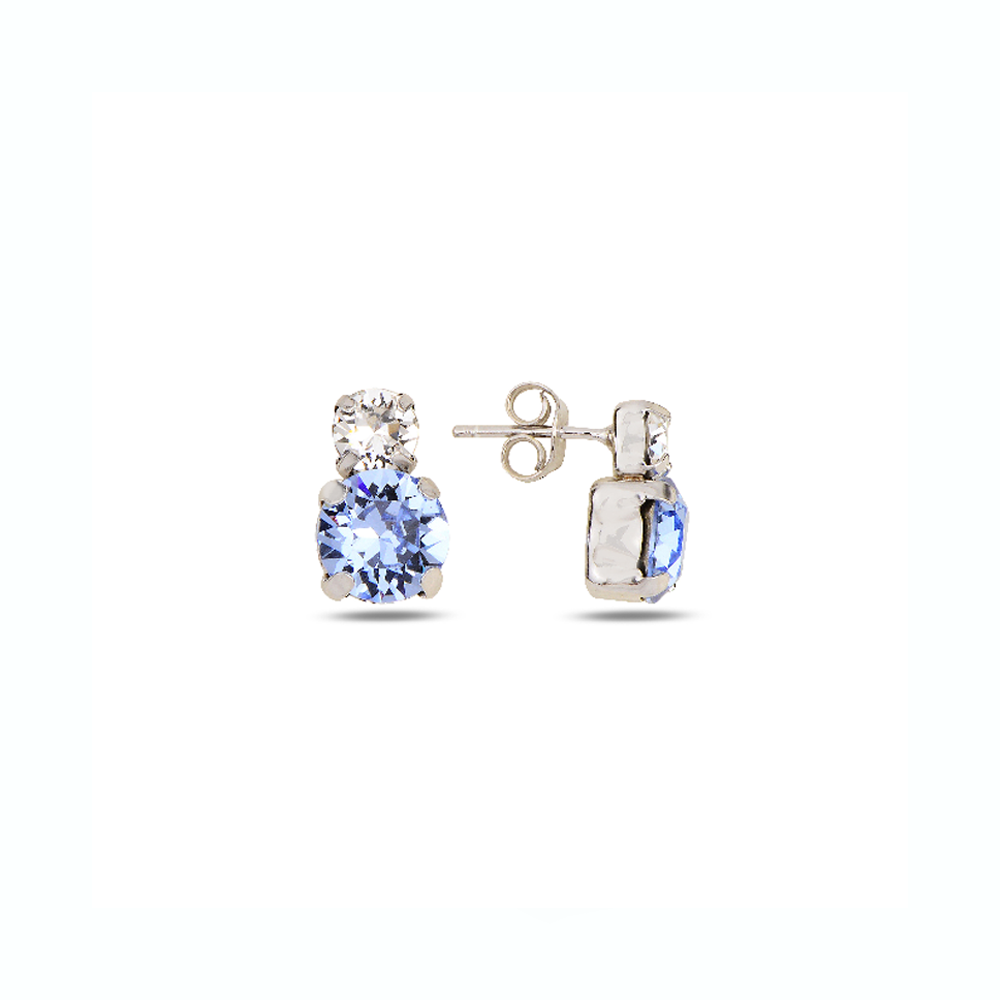 Silberohrringe Swarovski FIDES blau