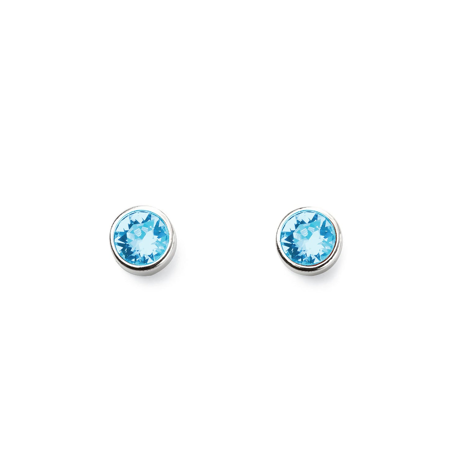 Silver earrings Swarovski CLASSIC BONBON baby blue