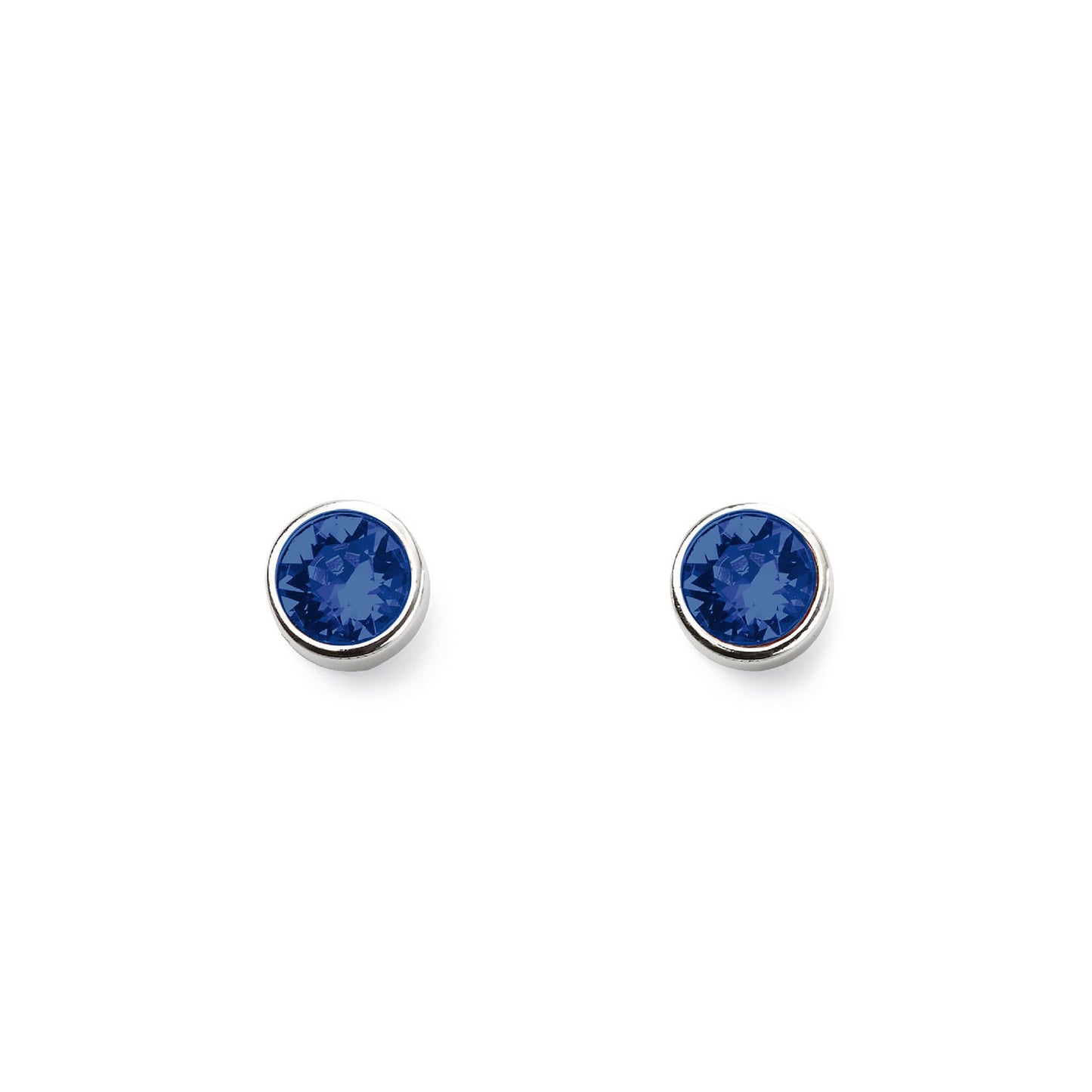 Swarovski CLASSIC BONBON silver earrings dark blue