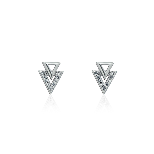 Silver earrings Triangles