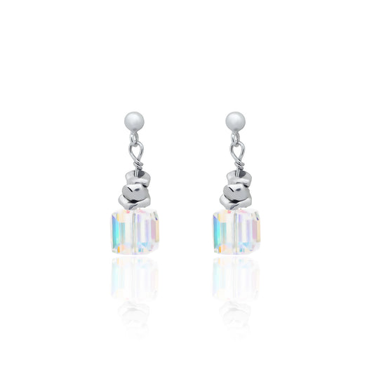 Swarovski Bela Silver Dangle Earrings