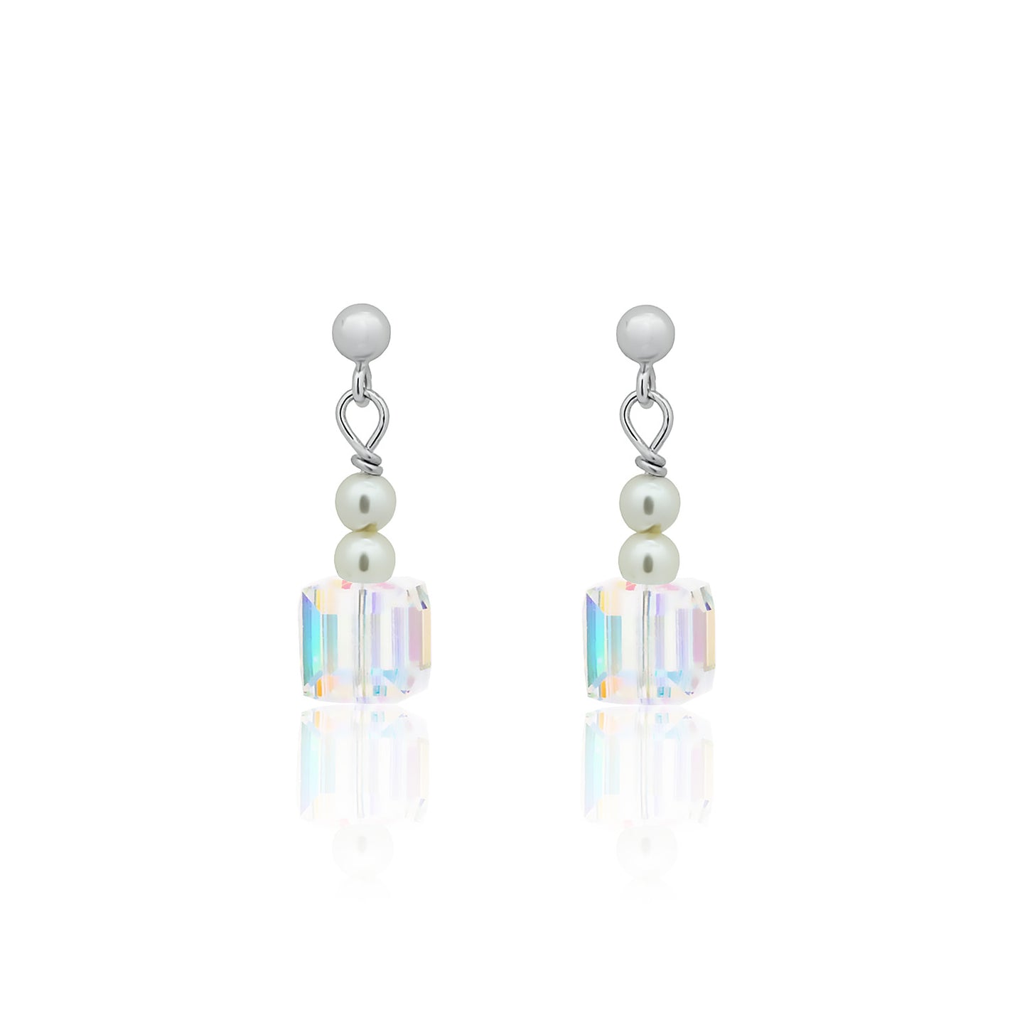 Swarovski Goda Silver Dangle Earrings