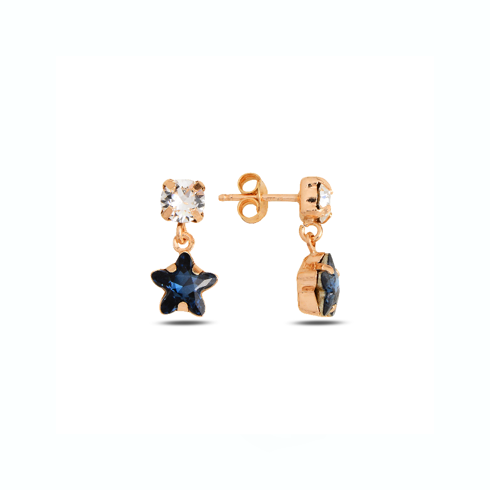 Swarovski NATURA Star silver dangling earrings