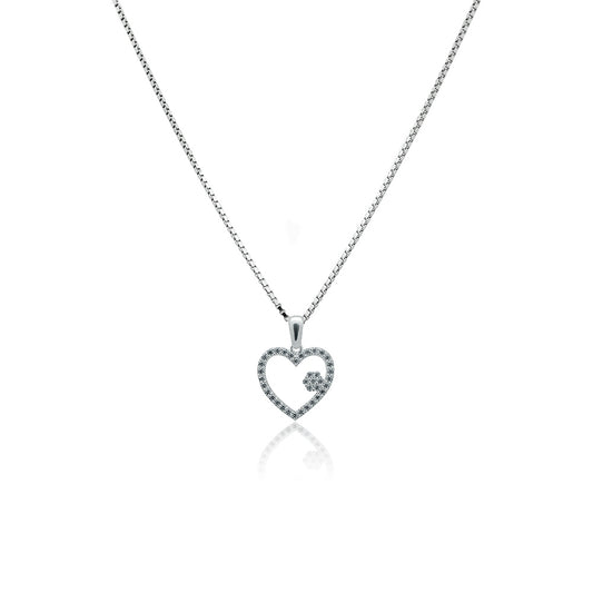 Silver necklace True love