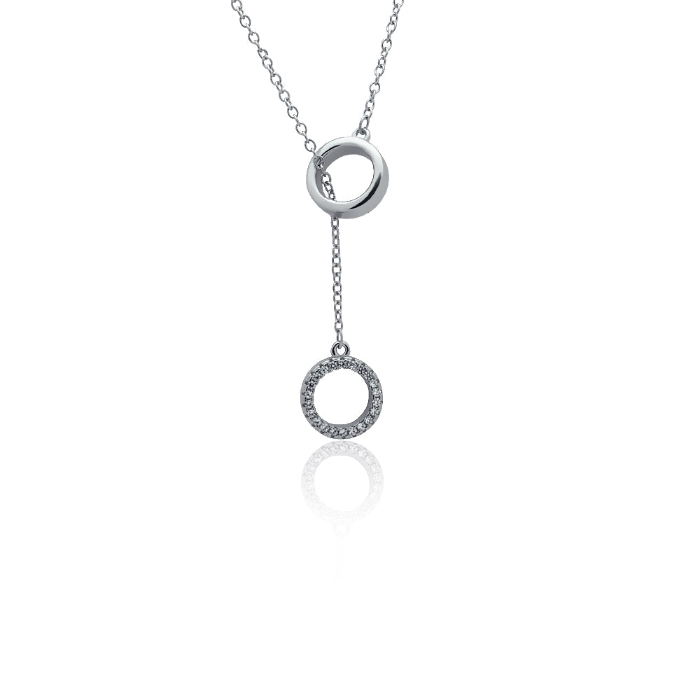 Silver necklace Fine circles