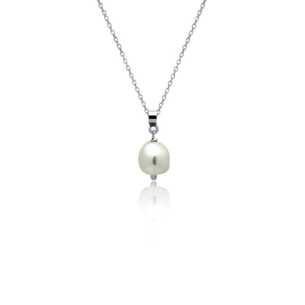 Silver necklace with Vanilla pearl