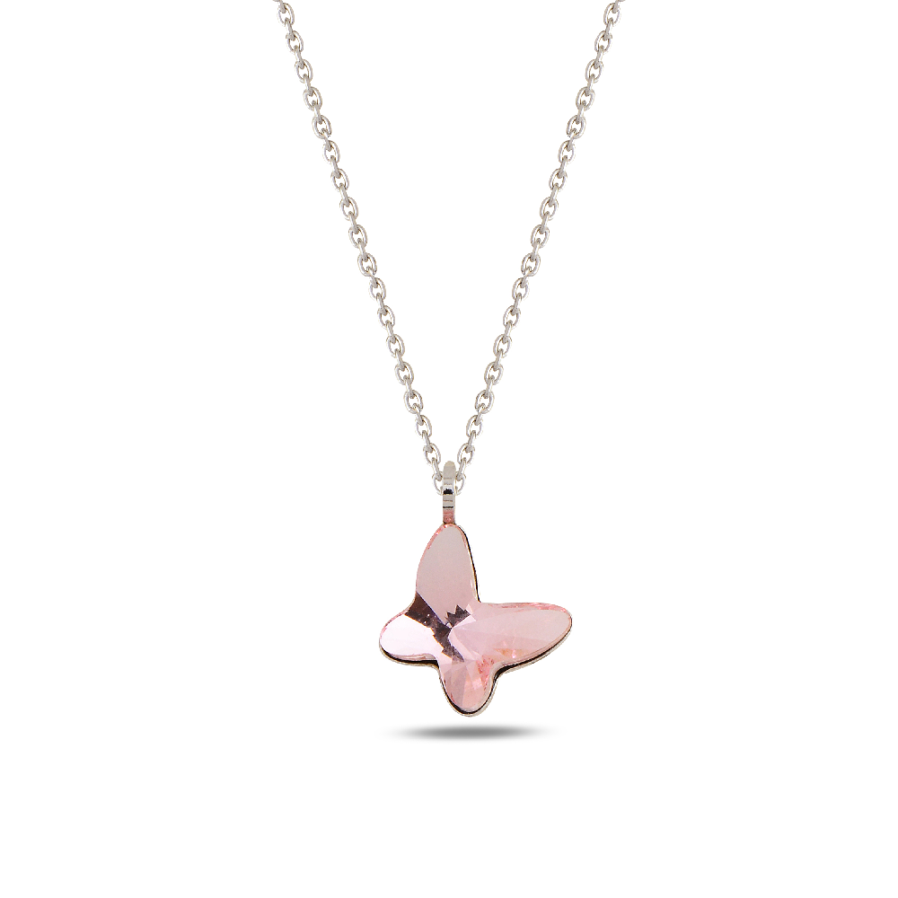 Swarovski NATURA Butterfly silver necklace