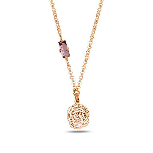 Swarovski ROSE silver necklace