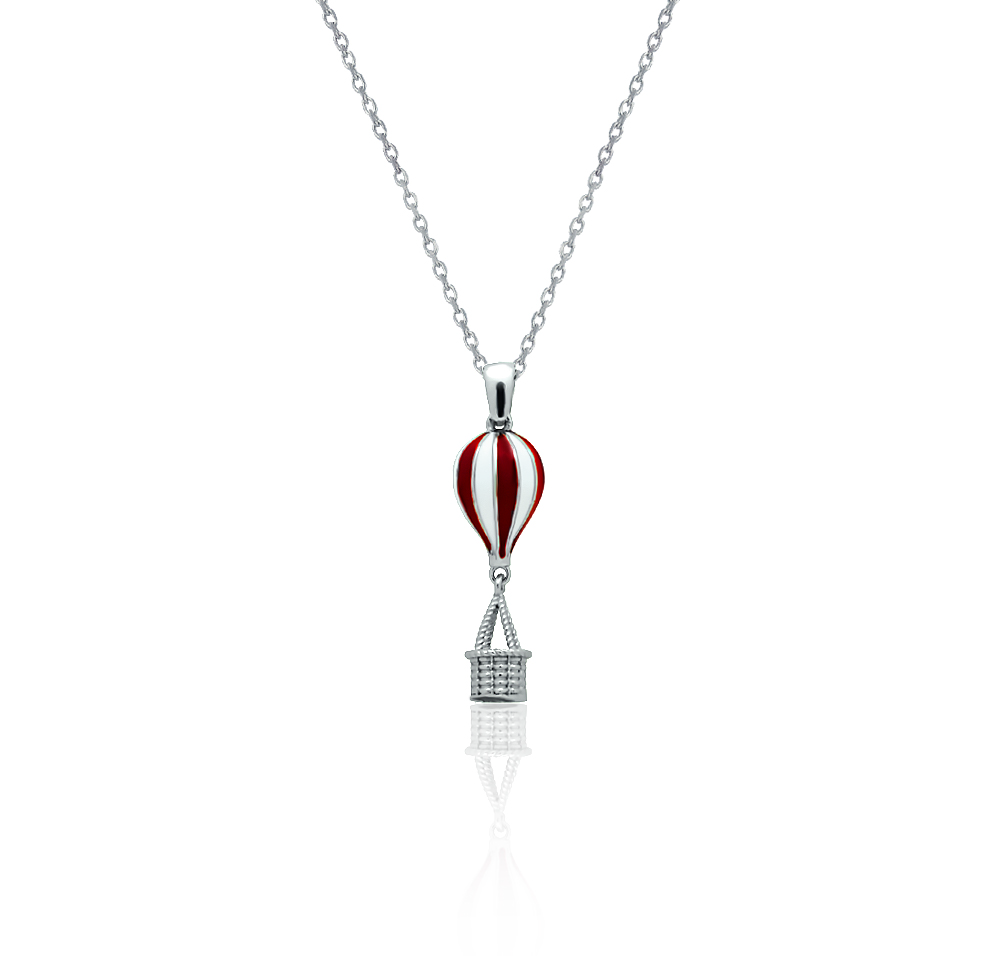 Silver necklace Cheerful balloon